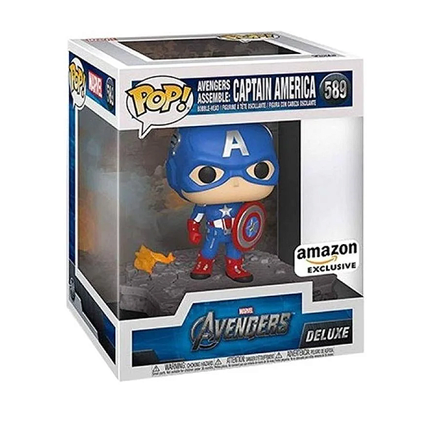 Funko Pop! Marvel Os Vingadores Capitão America Avengers Assemble Captain America 589 Exclusivo
