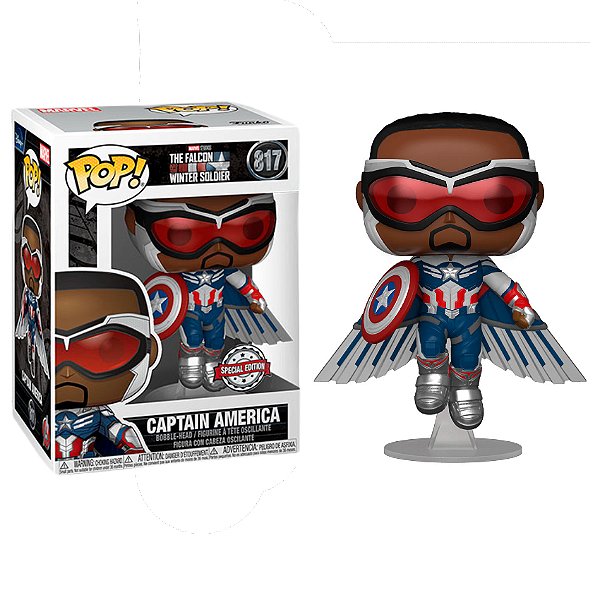 Funko Pop! Marvel The Falcon & Winter Soldier Captain America 817 Exclusivo