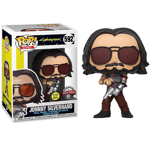 Funko Pop! Games Cyberpunk 2077 Johnny Silverhand 592 Exclusivo Glow