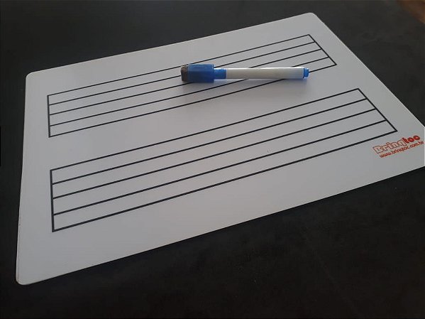 Pentagrama em PVC Reutilizável para Escrita Musical – A17 | Método Brinqtoc