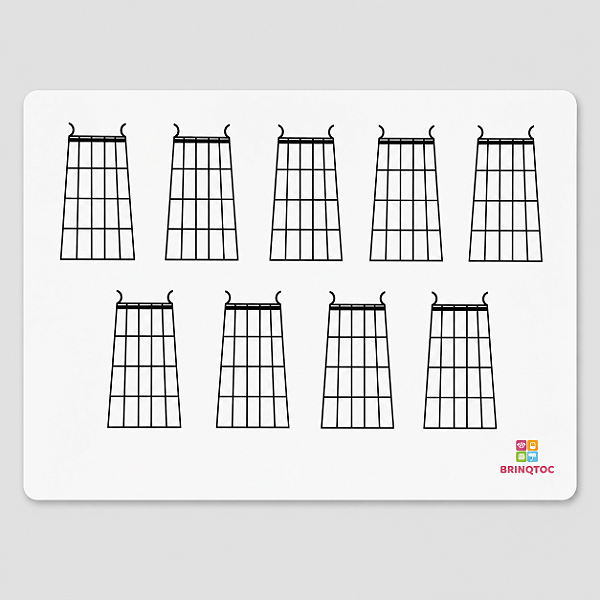 Diagrama do Violão em PVC para Estudo de Acordes e Notas – A20 | Método Brinqtoc