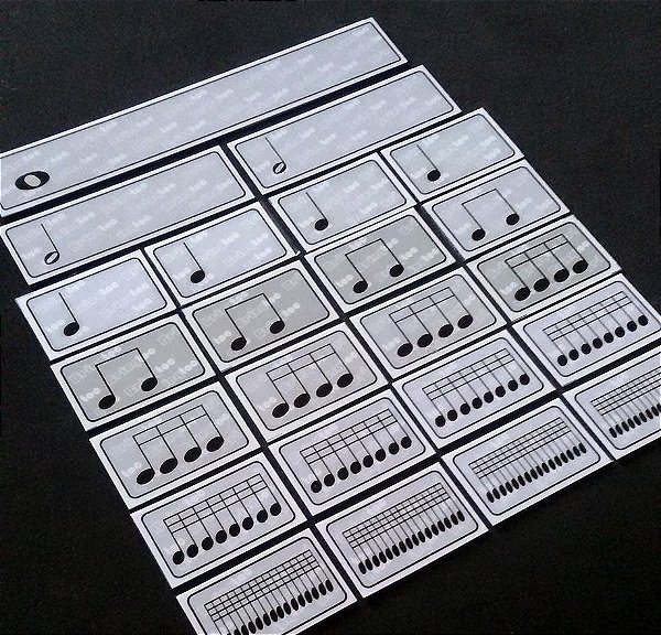 Figuras Musicais Magnéticas Pequenas Pares para Estudo de Ritmos – A23 | Método Brinqtoc