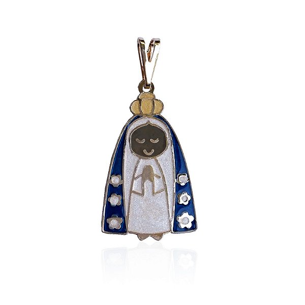 PINGENTE NOSSA SENHORA APARECIDA COLORIDA EM RESINA