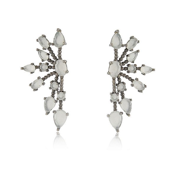 BRINCO EARCUFF RAIOS COM CRISTAIS COR VELA