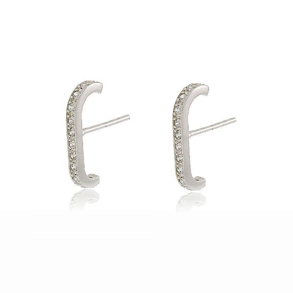 BRINCO EARHOOK MICROZIRCÔNIAS CRISTAIS 1,6 CM