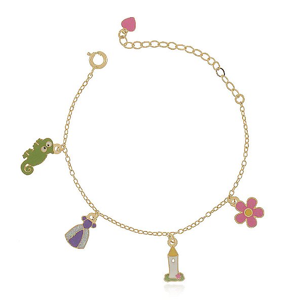 PULSEIRA INFANTIL PRINCESA VESTIDO LILÁS