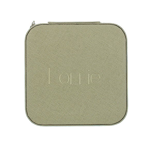 PORTA-JOIAS PEQUENO DOURADO COM ZÍPER