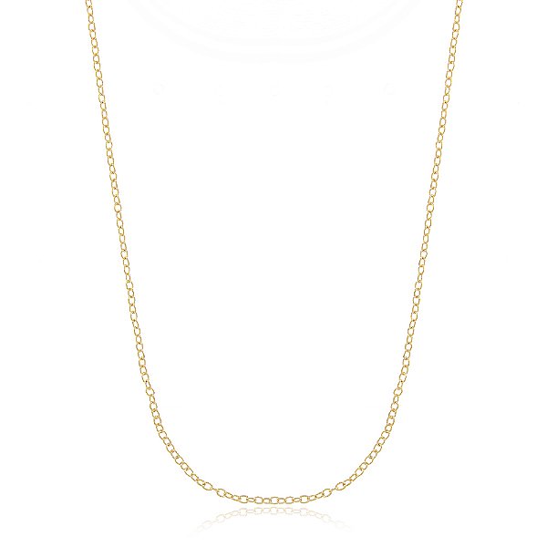 GARGANTILHA INFANTIL ELOS 40 CM BANHADA A OURO 18K