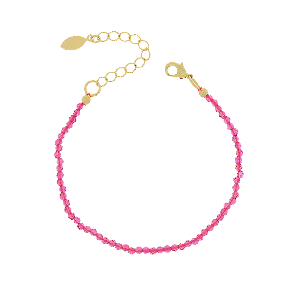 PULSEIRA INFANTIL ZIRCÔNIAS PINK