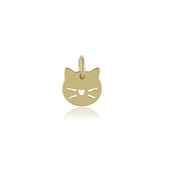 PINGENTE GATINHO BANHADO A OURO 18K