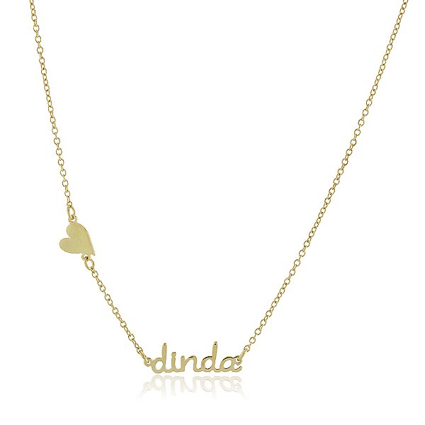 GARGANTILHA DINDA BANHADA A OURO 18K