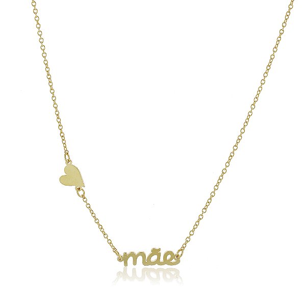GARGANTILHA MÃE BANHADA A OURO 18K