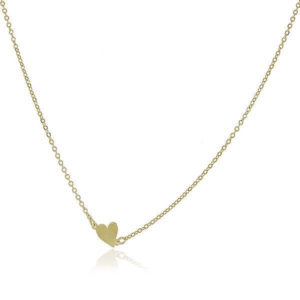 GARGANTILHA INFANTIL / CHOCKER CORAÇÃO BANHADA A OURO 18K