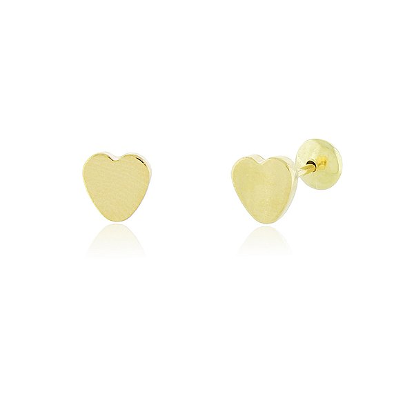 BRINCO CORAÇÃO TARRACHA BABY BANHADO A OURO 18K