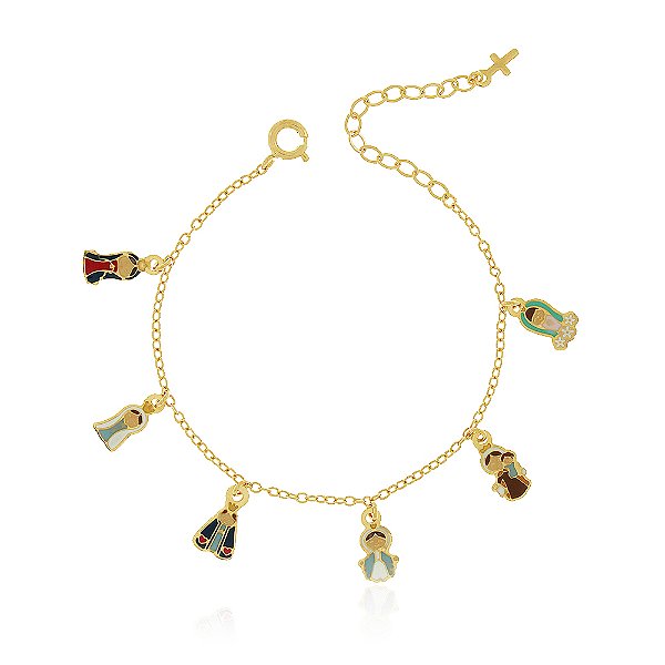 PULSEIRA INFANTIL COM PINGENTES NOSSA SENHORA