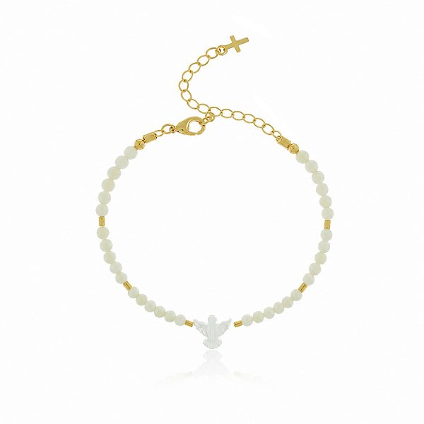 PULSEIRA INFANTIL MADREPÉROLA ESPÍRITO SANTO E PÉROLAS SHELL