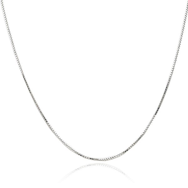 GARGANTILHA VENEZIANA 45 CM BANHADA A RÓDIO BRANCO