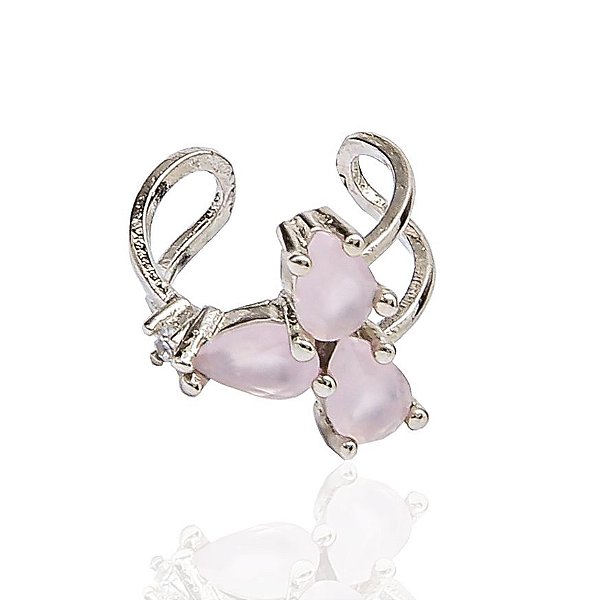 PIERCING FAKE TRABALHADO EM CRISTAIS ROSA