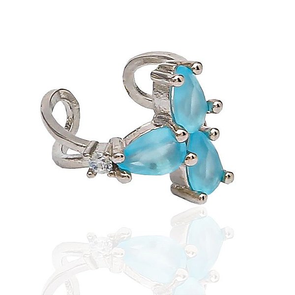 PIERCING FAKE TRABALHADO EM CRISTAIS AQUA