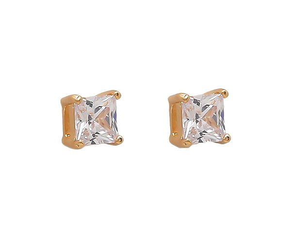 BRINCO PONTO DE LUZ ZIRCÔNIA CARRÊ CRISTAL