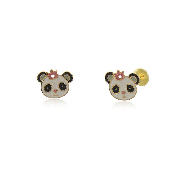 BRINCO INFANTIL PANDA COLORIDO EM RESINA COM TARRACHA BABY