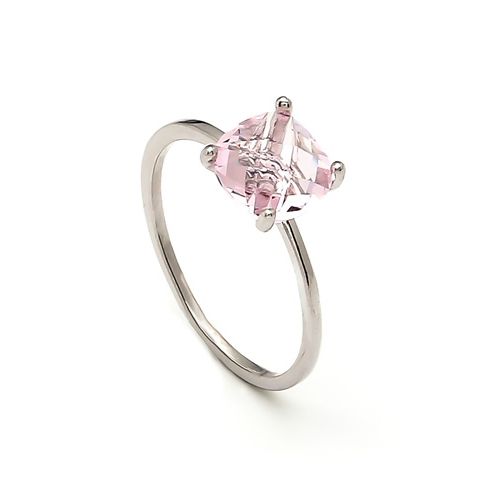 ANEL SOLITÁRIO CRISTAL ROSA