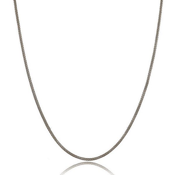 GARGANTILHA 60CM FIO GROSSO BANHADA EM RÓDIO NEGRO
