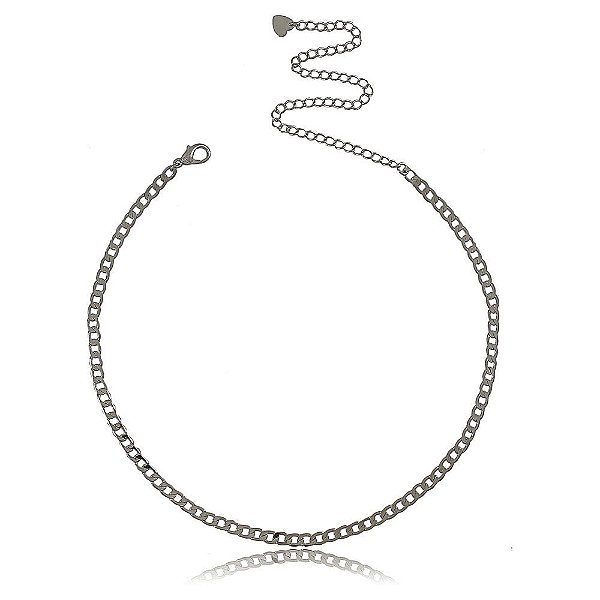 CHOKER GROUMET BANHADA EM RÓDIO NEGRO