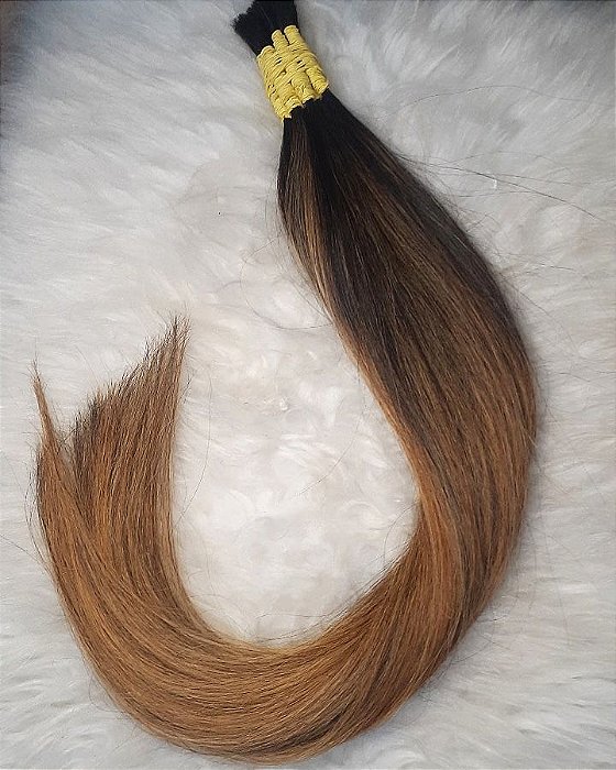 Cabelo morena iluminada 65 cm