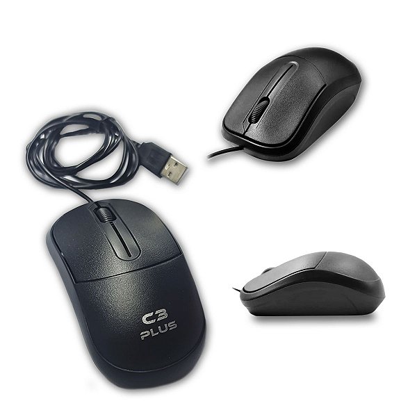 Mouse USB C/ fio C3Plus Simples - Studio 3D Mamute