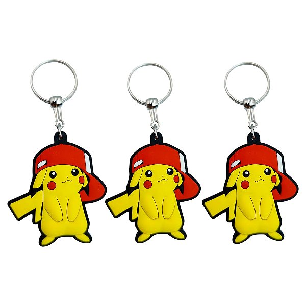 6 CHAVEIROS POKEMON BONÉ