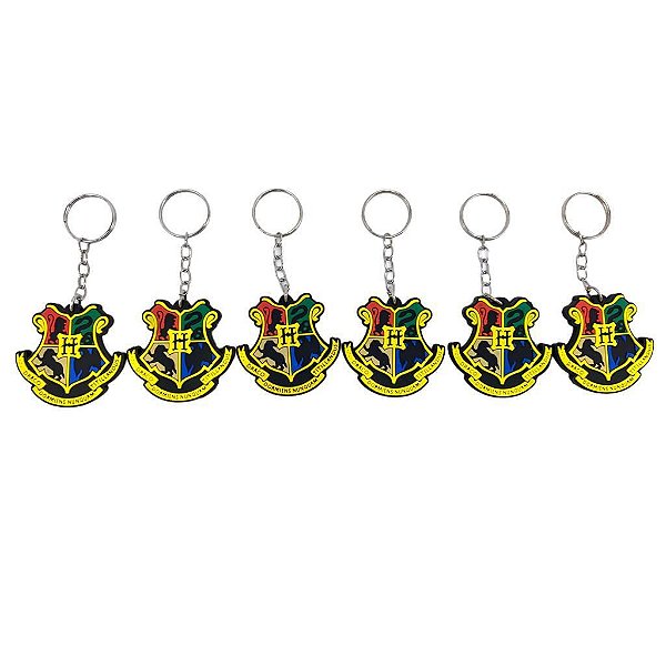 6 CHAVEIROS BRASÃO HOGWART