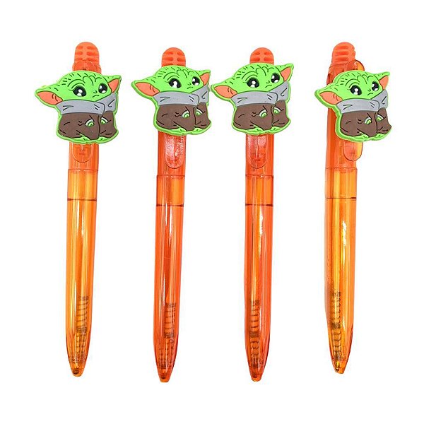 CANETA ESFEROGRAFICA YODA BABY - 4 PEÇAS
