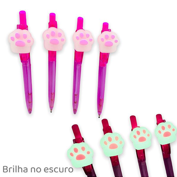 CANETA PATINHA COELHO ROSA --4 PEÇAS