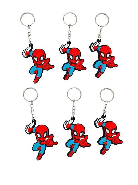 6 CHAVEIROS HOMEM ARANHA NOVO