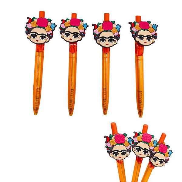 CANETA ESFEROGRÁFICA FRIDA- 4 PEÇAS