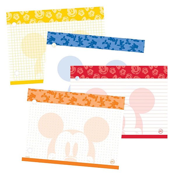REFIL PORTA FICHAS MICKEY MOUSE - 80 fls
