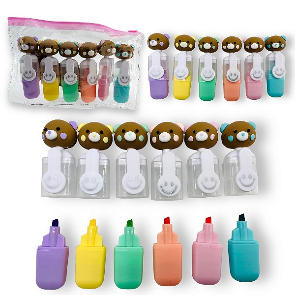 MARCA TEXTO BEAR BROWN- KIT 6 CORES