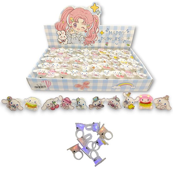 ANEL LED PLASTICO CINNAMOROLL - SELECIONAR QUANTIDADE