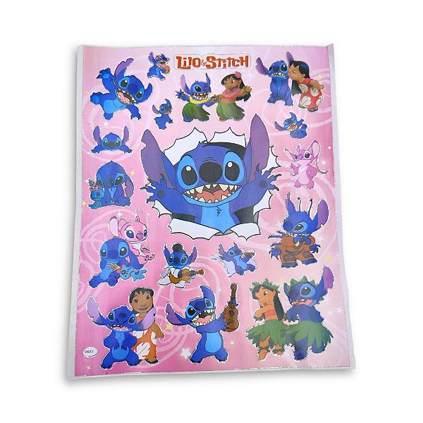 ADESIVO FOLHA A4 STITCH - UNIDADE