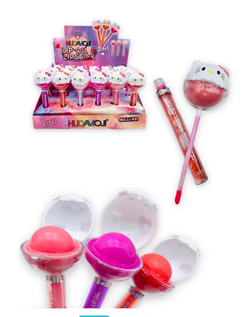 LIP BALM GLOSS HELLO KITTY - UNIDADE