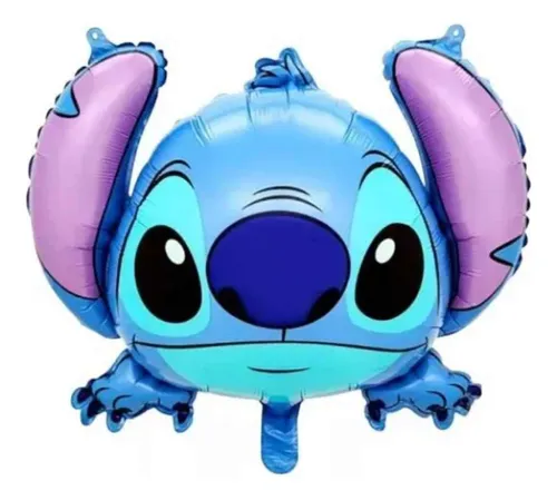 BALÃO METALIZADO 45 CM STITCH ROSTINHO - 3 PEÇAS