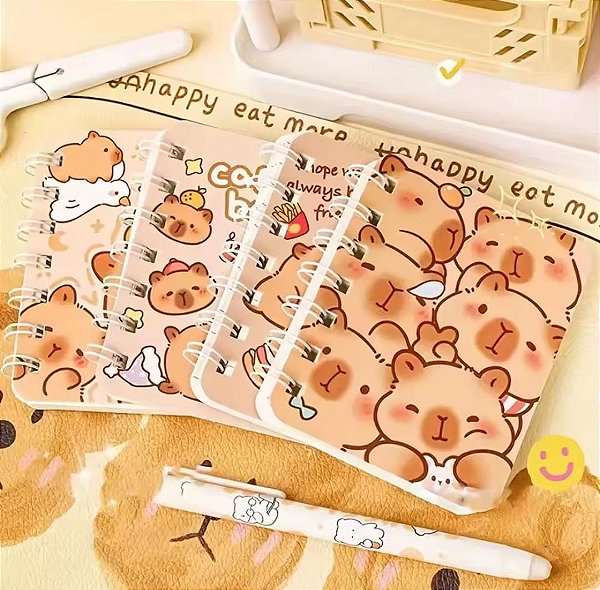 CADERNETA SPIRAL CAPIVARA LIVES - UNIDADE