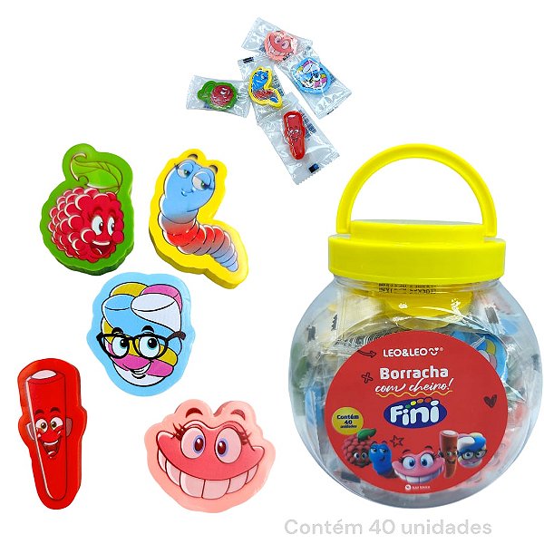 Pote Borracha Decorada c/ Aroma Fini - Pote c/ 40 Und