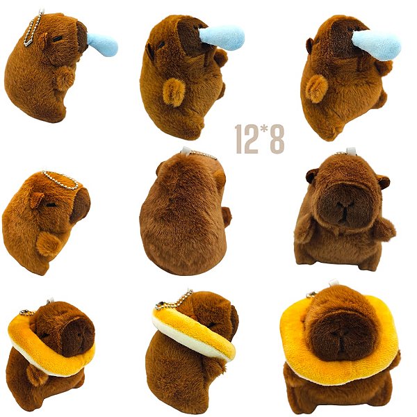 CHAVEIRO PELUCIA CAPIVARAS DIVERTIDAS!  MODELOS DIVERSOS
