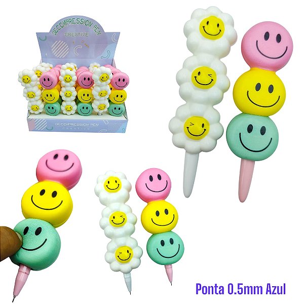 CANETA SQUISHY DE APERTAR ANTI STRESS MOD 01 - SELECIONAR MODELO