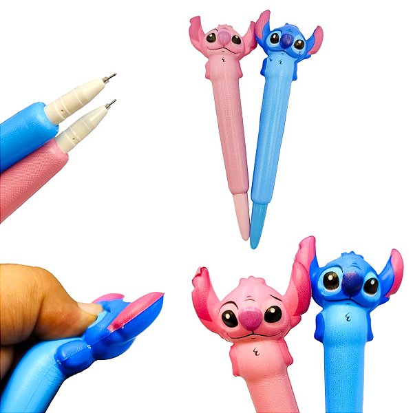 CANETA GEL STITCH  E ANGEL (SQUISHY ) PERFUMADO - MODELOS DIVERSOS