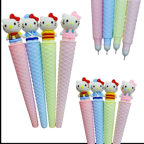 CANETA GEL HELLO KITTY CONE