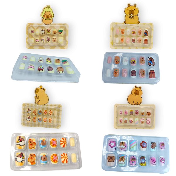 UNHA APLIQUE 3D CAPIVARA - UNIDADE