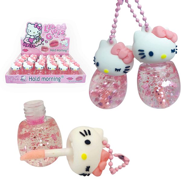 GLOSS CHAVEIRINHO GLITTER HELLO KITTY